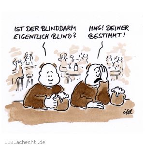 Cartoon: Blinddarm blind