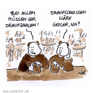 Cartoon: Draufzahlen