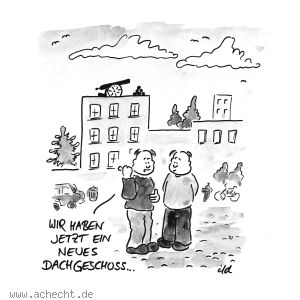 Cartoon: Neues Dachgeschoss