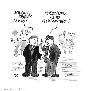 Cartoon: Kleinkariert