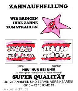 Cartoon: Zahnaufhellung