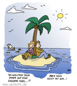 Cartoon: Einsame Insel