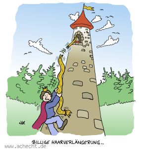 Cartoon: Rapunzel Haarverlängerung