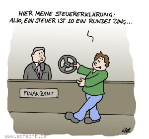 Cartoon: Steuererklärung