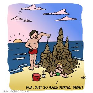 Cartoon: Bald fertig