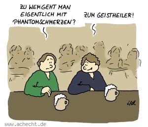 Cartoon: Mit Phantomschmerzen