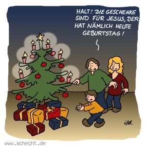 Cartoon: Geschenke für Jesus