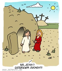 Cartoon: Jesus Ostereier