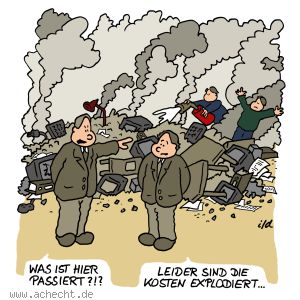 Cartoon: Kosten explodiert