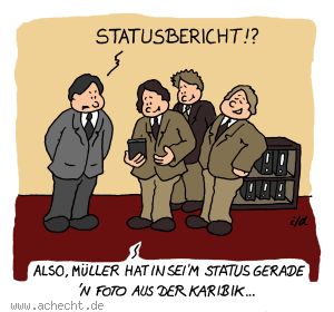 Cartoon: Statusbericht