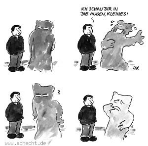 Cartoon: Angst - Ich schau dir in die Augen