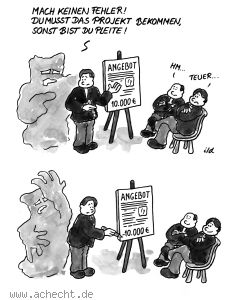 Cartoon: Angst - Sonst pleite