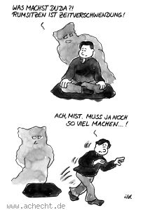 Cartoon: Angst - Muss ja noch so viel machen