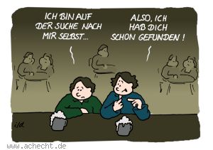 Cartoon: Auf der suche
