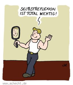 Cartoon: Selbstreflexion