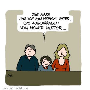 Cartoon: Die Nase vom Vater