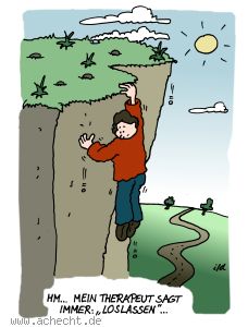 Cartoon: Loslassen