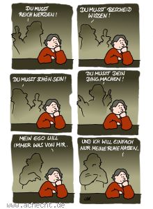 Cartoon: Mein Ego will was von mir