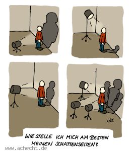 Cartoon: Schattenseiten stellen
