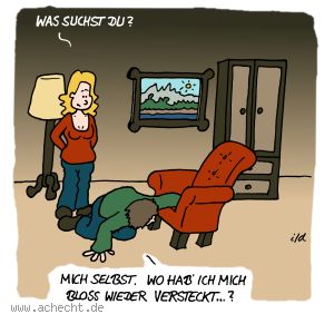 Cartoon: Selbst versteckt