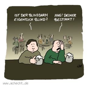 Cartoon: Blinddarm blind