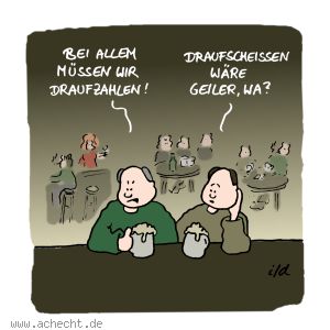 Cartoon: Draufzahlen