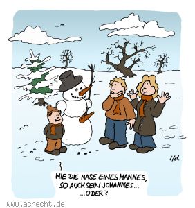 Cartoon: Nase eines Mannes