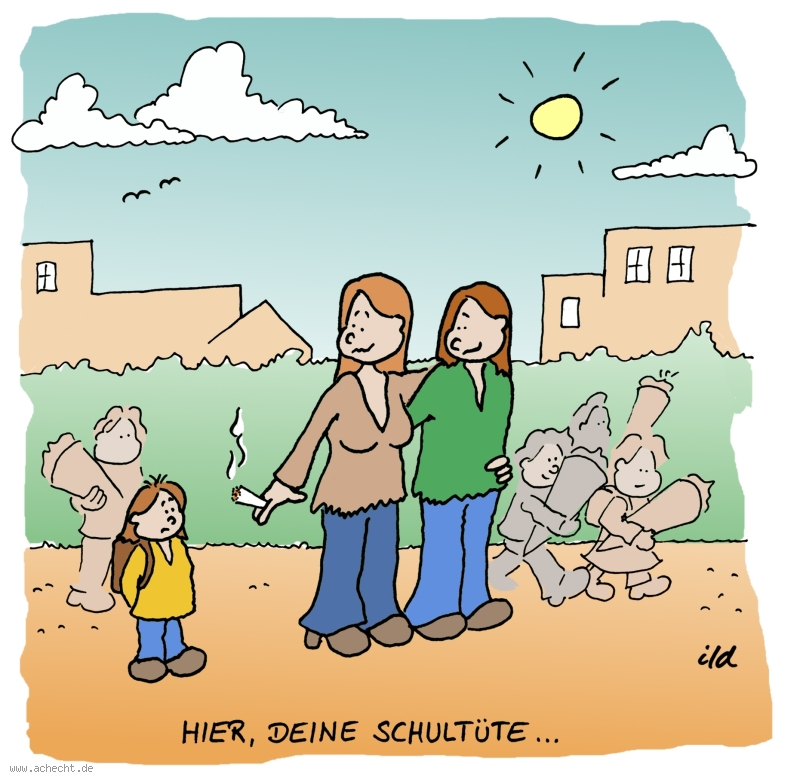 Cartoon: Hier deine Schultüte: Schultüte, Schule, Kind, Schulanfang, Schuljahr, Einschulung, Joint, Drogen, kiffen Cartoon: Hier deine Schultüte: Schultüte, Schule, Kind, Schulanfang, Schuljahr, Einschulung, Joint, Drogen, kiffen