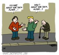 Cartoon: Angst - Vor dem Alter