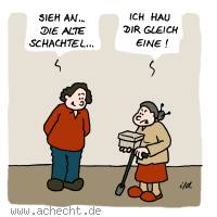 Cartoon: Die Alte Schachtel