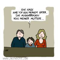 Cartoon: Die Nase vom Vater