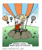 Cartoon: Warum fliege ich nicht hoch