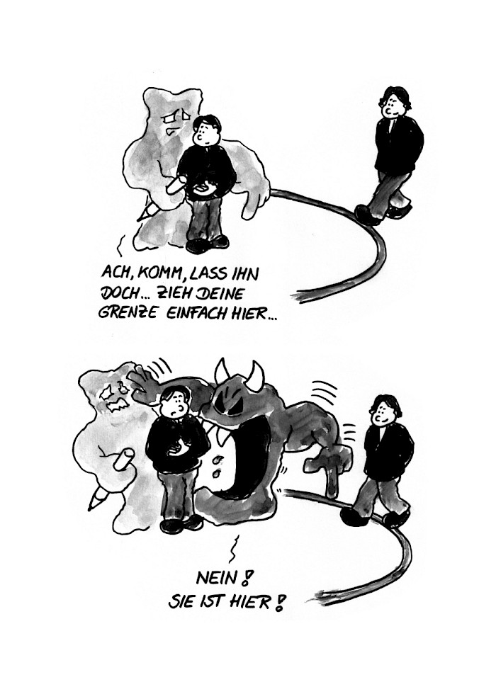 Die Grenze ist hier